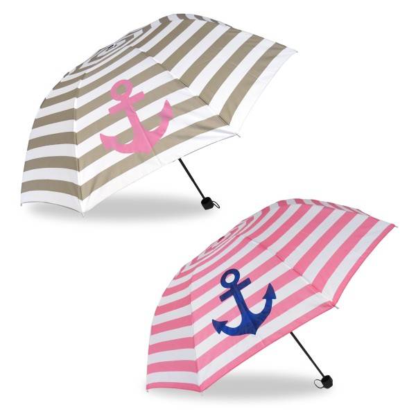 Sonia Originelli Taschenschirm "Maritim" Anker Streifen Schutz Schlussverkauf