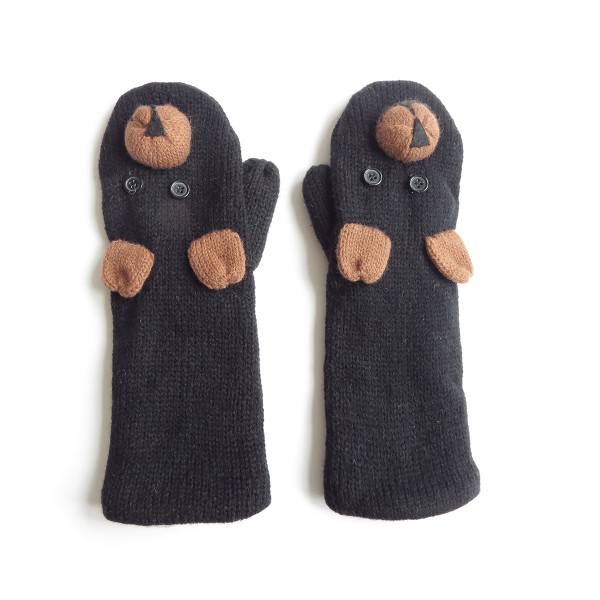 Sonia Originelli Fausthandschuhe Eule Giraffe Bär Tiere Fäustel Fleece Strick Flash Sale