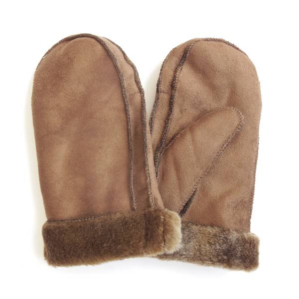 Sonia Originelli Fausthandschuhe Faux-Leder Velouroptik Kunstfell Samt Velvet kuschelig Begrenztes Angebot