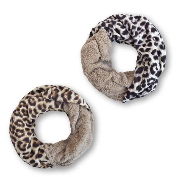 Sonia Originelli Loop "Leo" Schal Kuschelfell Polyester Winter Neuheiten