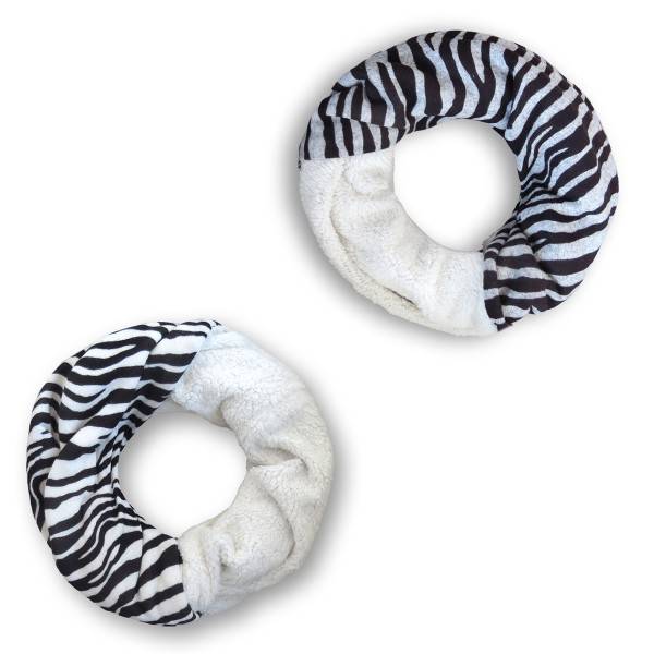 Sonia Originelli Loop "Zebra" Schal Kuschelfell Polyester Winter Tägliche Deals