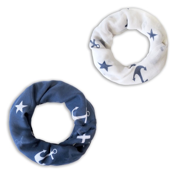 Sonia Originelli Loop Schal "Anker Sterne" Rundschal Sommer Sonderangebote
