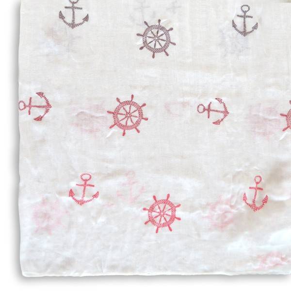 Sonia Originelli Loop Schal "Maritim Steuerrad Anker" Reliefdruck Sommer VIP-Rabatte