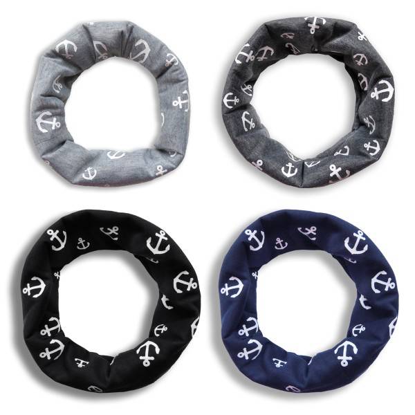 Sonia Originelli Loop Schal "Mini Anker" Maritim Allover Print Sommer Mundschutz Atemschutz Super Sparpreis