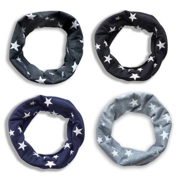 Sonia Originelli Loop Schal "Mini Sterne" Allover Print Sommer Mundschutz Atemschutz Wochenangebot
