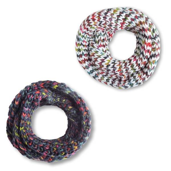 Sonia Originelli Loop Schal Regenbogen Strick kuschelig weich Neueste Stile