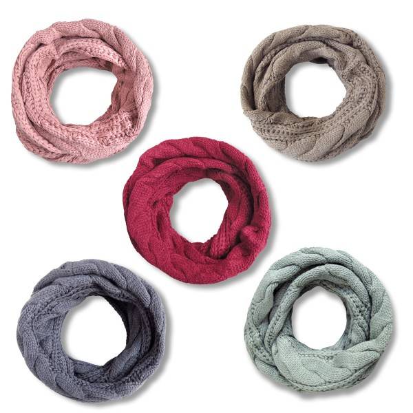 Sonia Originelli Loop Schal Strick Polyacryl Zopfmuster Winter Letzte 2 Tage
