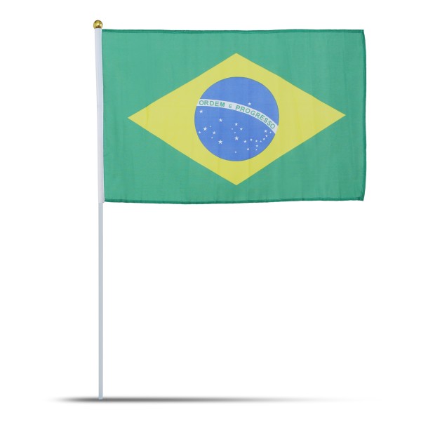 Sonia Originelli 10er Set Fahne Flagge Winkfahne "Brasilien" Brazil Brasil Handfahne EM WM Discount Store für neue Produkte
