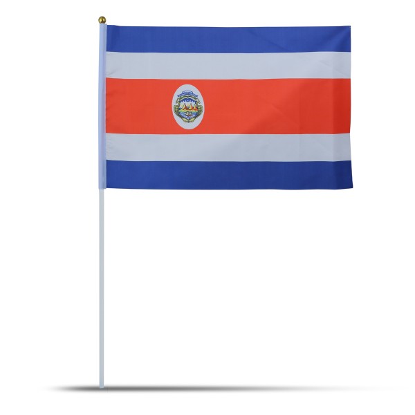 Sonia Originelli 10er Set Fahne Flagge Winkfahne "Costa Rica" Handfahne EM WM Nur noch ein Tag übrig