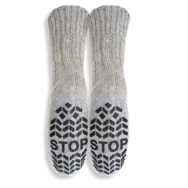 Sonia Originelli 2 Paar Alpakasocken "Dick" Alpakawolle Antirutsch Sohle ABS Stopper Fabrik Onlineshop