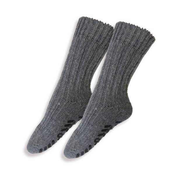 Sonia Originelli 2 Paar Alpakasocken "Dick" Alpakawolle Antirutsch Sohle ABS Stopper Fabrik Onlineshop