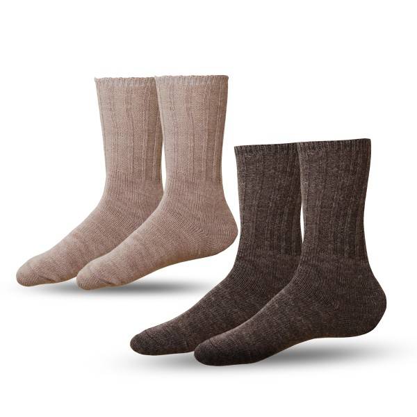 Sonia Originelli 2 Paar Alpakasocken "Dünn" Umschlag Alpakawolle Unisex Winter Versandkostenfrei