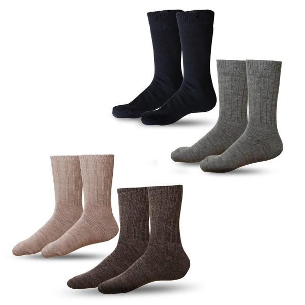 Sonia Originelli 2 Paar Alpakasocken "Dünn" Umschlag Alpakawolle Unisex Winter Versandkostenfrei