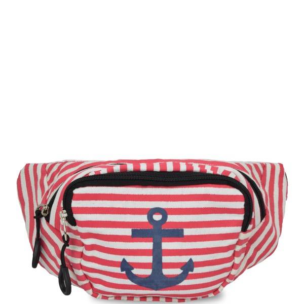 Sonia Originelli Bauchtasche "Anker" maritim gestreift Gürteltasche Freizeit Saisonschlussverkauf