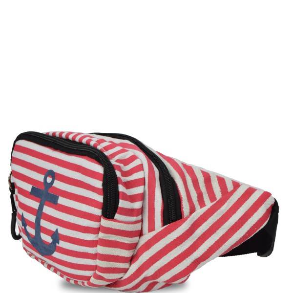 Sonia Originelli Bauchtasche "Anker" maritim gestreift Gürteltasche Freizeit Saisonschlussverkauf