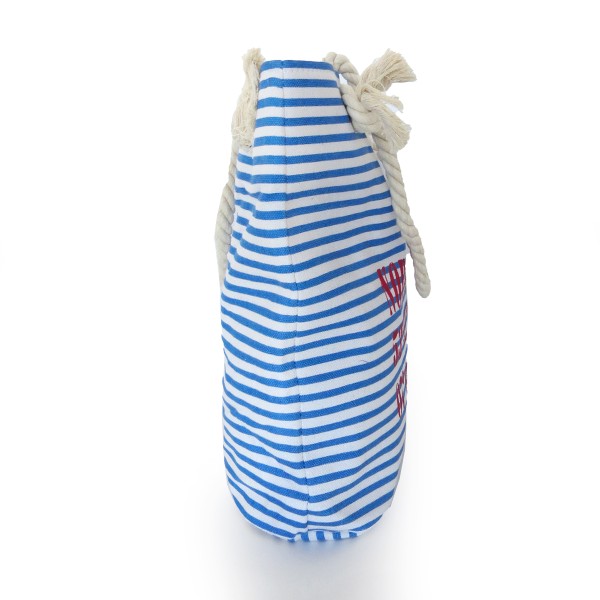 Sonia Originelli City Shopper "Norderney" maritim gestreift Koordinaten Canvas Neueste Mode