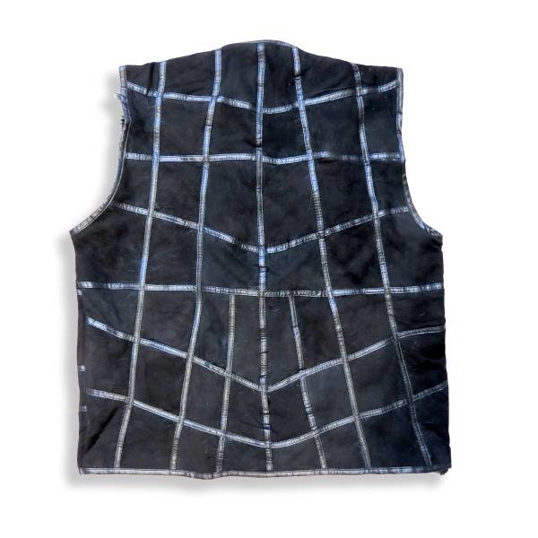 Sonia Originelli Herrenweste Naturfell Leder Patchwork Jacke Online Shopping
