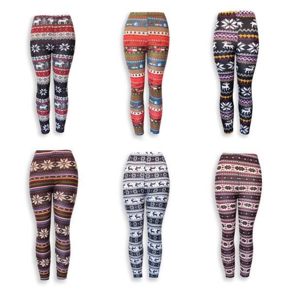 Sonia Originelli Leggins gemustert bunte Motive onesize Damen Vatertagsangebot