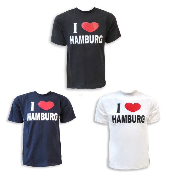 Sonia Originelli T-Shirt "I Love Hamburg" Klassisch Baumwolle Neuheiten