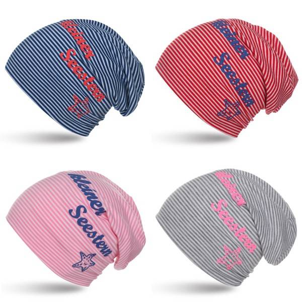 Sonia Originelli Beanie Mütze Kind "Kleiner Seestern" Maritim Streifen Letzte 2 Tage