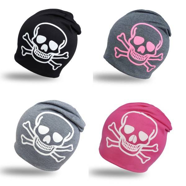 Sonia Originelli Beanie Mütze Kind "Totenkopf" Pirat Kindermütze Vierteljährliche Förderung