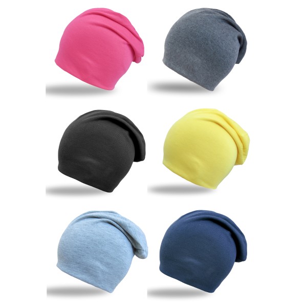 Sonia Originelli Beanie Mütze unifarben Jersey einfarbig leicht und angenehm zu tragen Verkauf