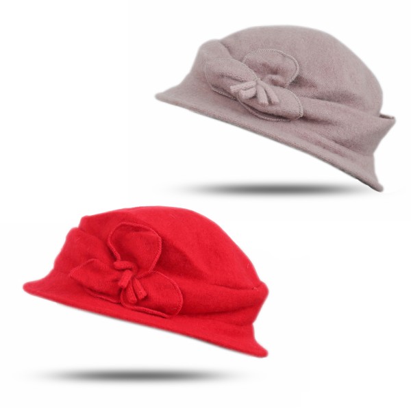 Sonia Originelli Damenhut Wolle Blumenapplikation Winter Mütze Osterangebot