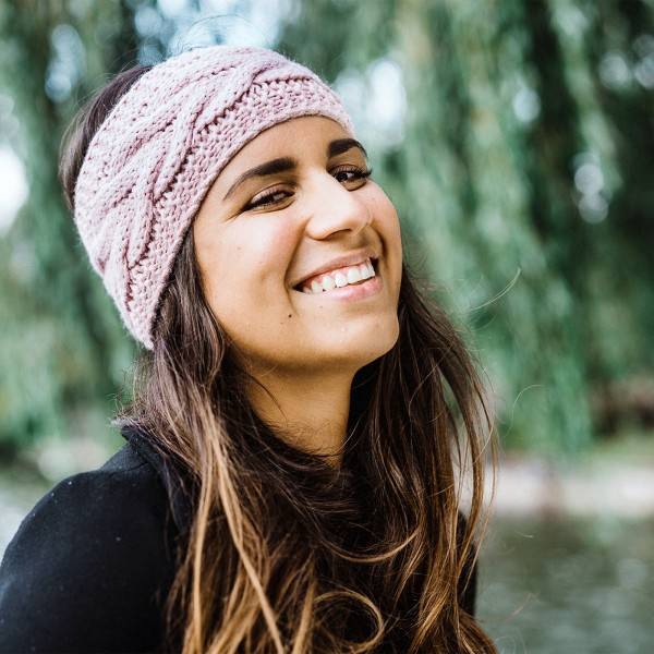 Sonia Originelli Damenstirnband gestrickt Zopfstrick klassisch chic Vatertagsangebot