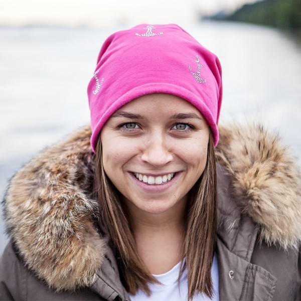 Sonia Originelli Fleece Beanie "Mini Anker Fleece" Strass Mütze Winter Premium Heißer Verkauf