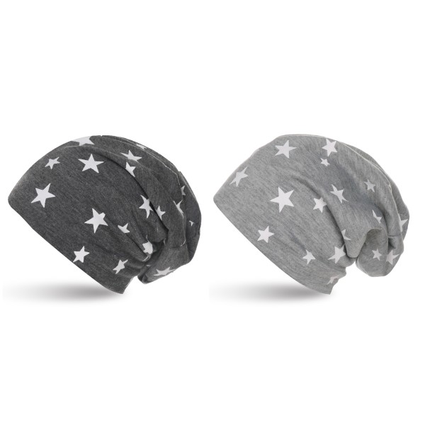 Sonia Originelli Kinder Beanie "Mini Sterne" Mütze Stars Overall Print Sonderangebote