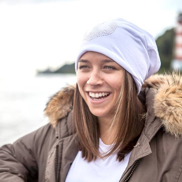 Sonia Originelli Kinder Fleece Beanie "Anker Strass" Steine Winter Maritim JETZT KAUFEN