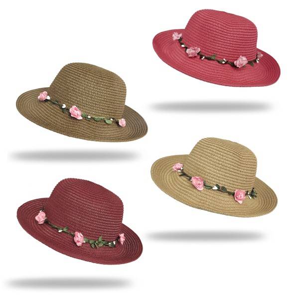 Sonia Originelli Strohhut "Blümchen" Strandhut Blumenkranz Damen Blume Bis zu 60% Rabatt