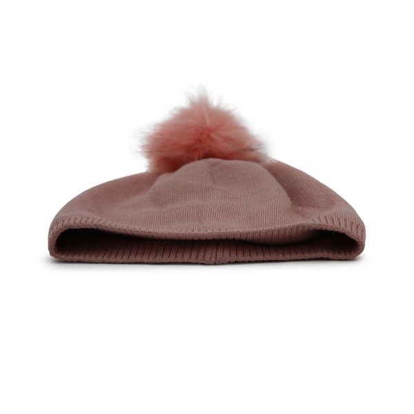 Sonia Originelli Winter Beanie Mütze mit Glitzerfasern und Kunstfell Bommel Bis zu 55% Rabatt