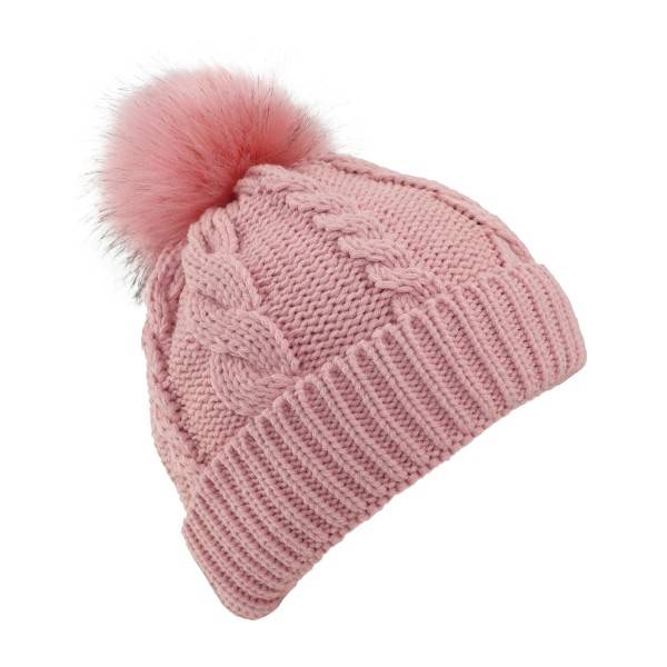 Sonia Originelli Winter Beanie Mütze Zopfmuster XL Bommel Teddyfell Nur noch ein Tag übrig