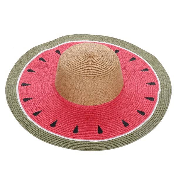 Sonia Originelli XXL Strohhut "Melone" Frucht Damen Sommerhut Strand Fabrikladen