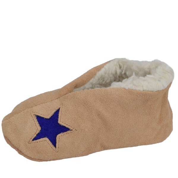 Sonia Originelli Kinder Wildlederhausschuh "Stern" Echt Leder Schluffis 2025