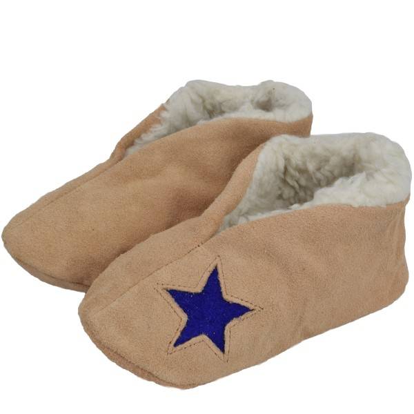 Sonia Originelli Kinder Wildlederhausschuh "Stern" Echt Leder Schluffis 2025