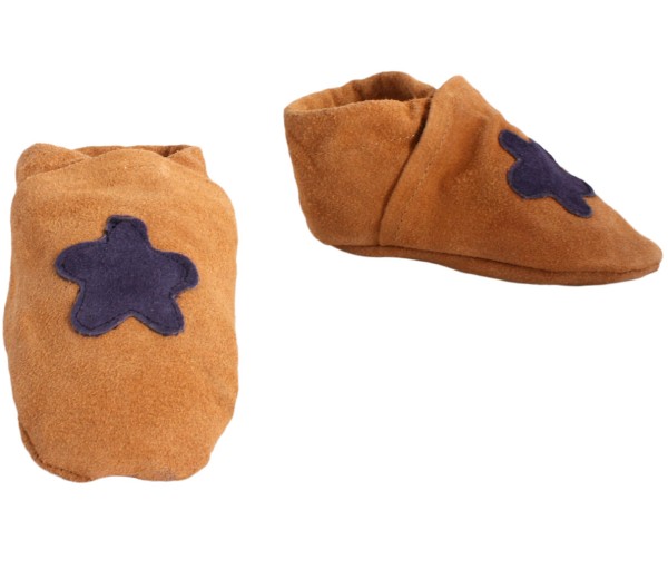 Sonia Originelli Kleinkinder Baby Wildlederhausschuh "Blume" Echt Leder Auslauf