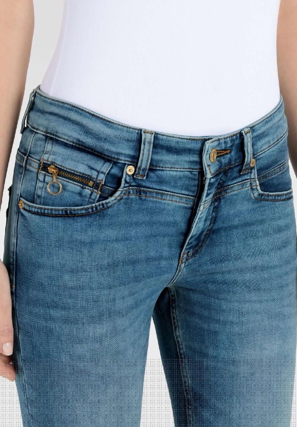 MAC Rich Jeans knöchellang Slim-Fit Fransen-Details für Damen Riesige Ersparnisse