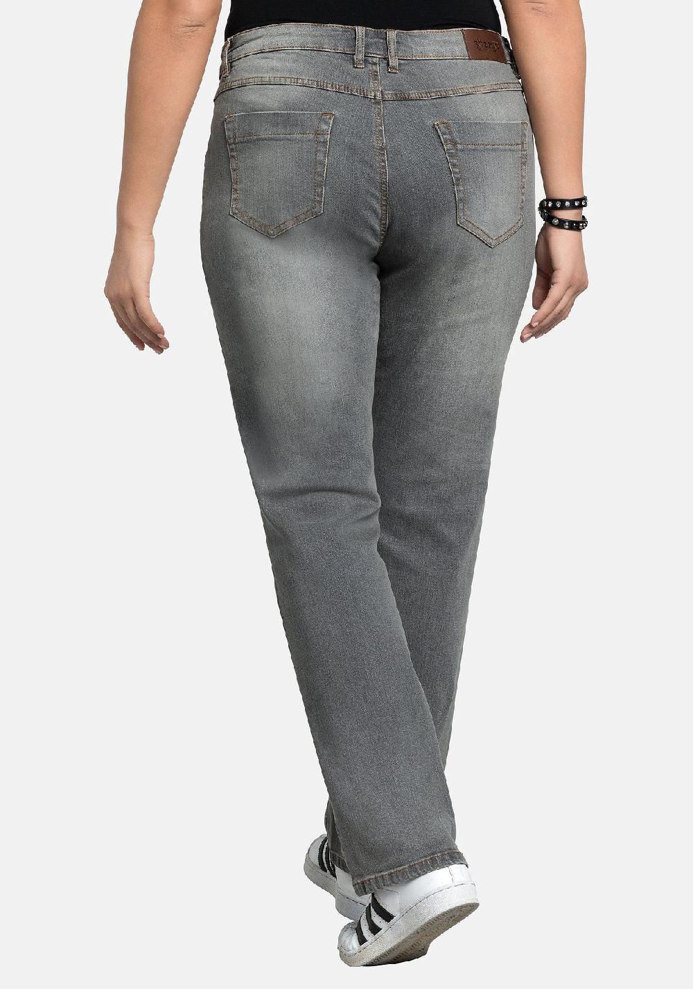 sheego Jeans »Die Gerade« mit Used-Effekten Neueste Stile