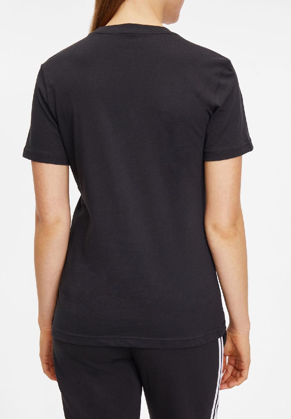 adidas T-Shirt Baumwolle Logo-Print für Damen Super Rabatt
