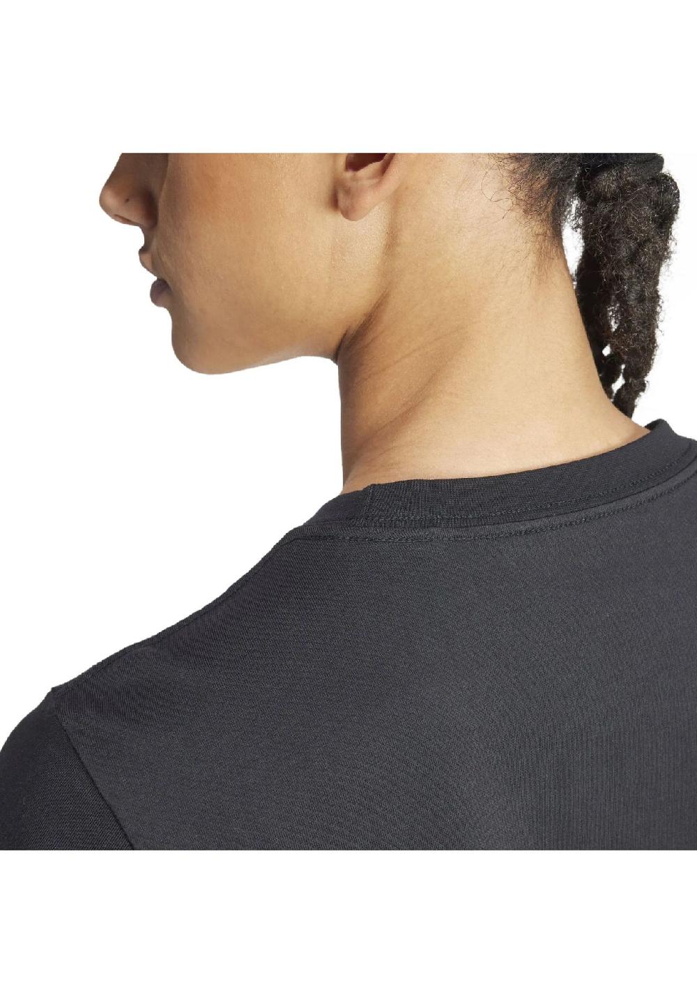 adidas T-Shirt Baumwolle Logo-Print für Damen Super Rabatt