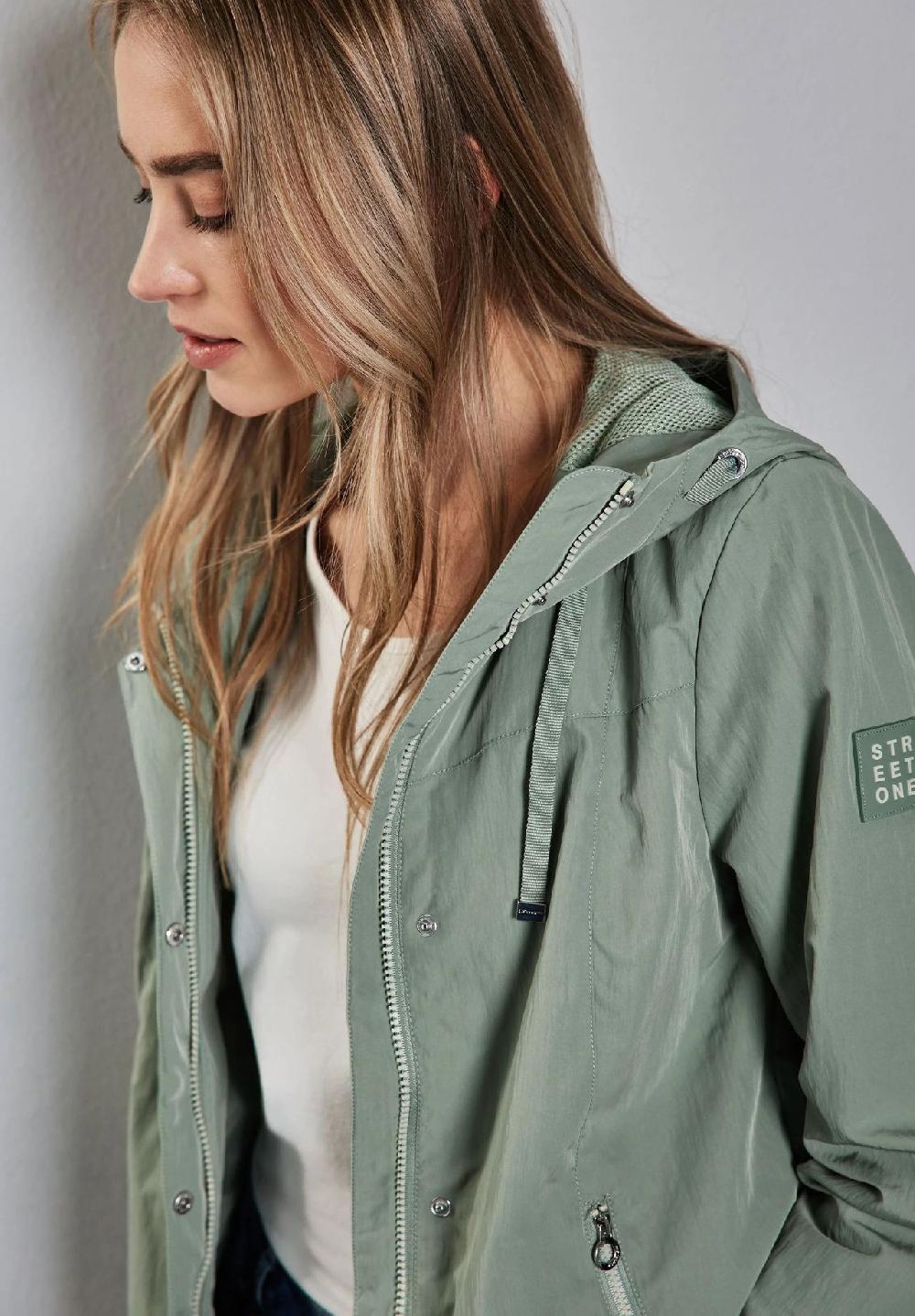 Street One Windbreaker verdeckter Reißverschluss Patch für Damen Fabrikladen