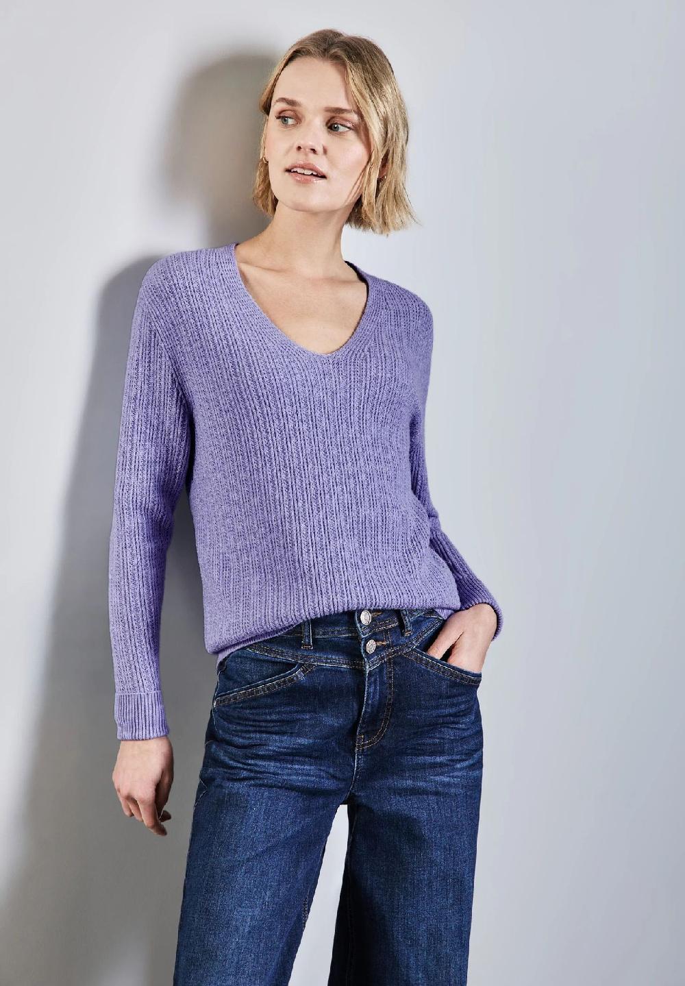 Street One Strickpullover V-Ausschnitt für Damen Begrenzt auf 3 Tage