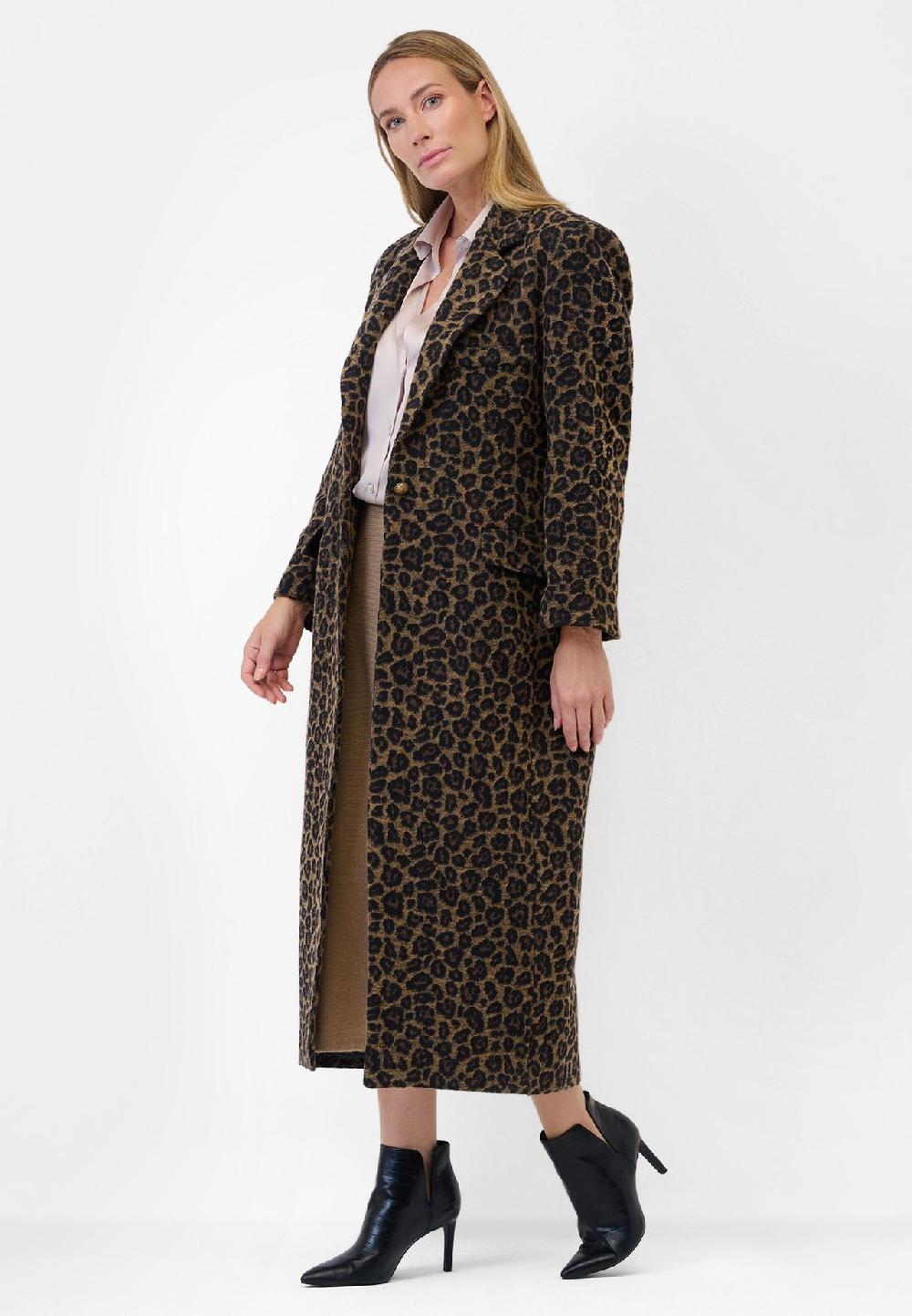 RICANO Damen Mantel Fabiana mit Leopardenmuster Black Friday