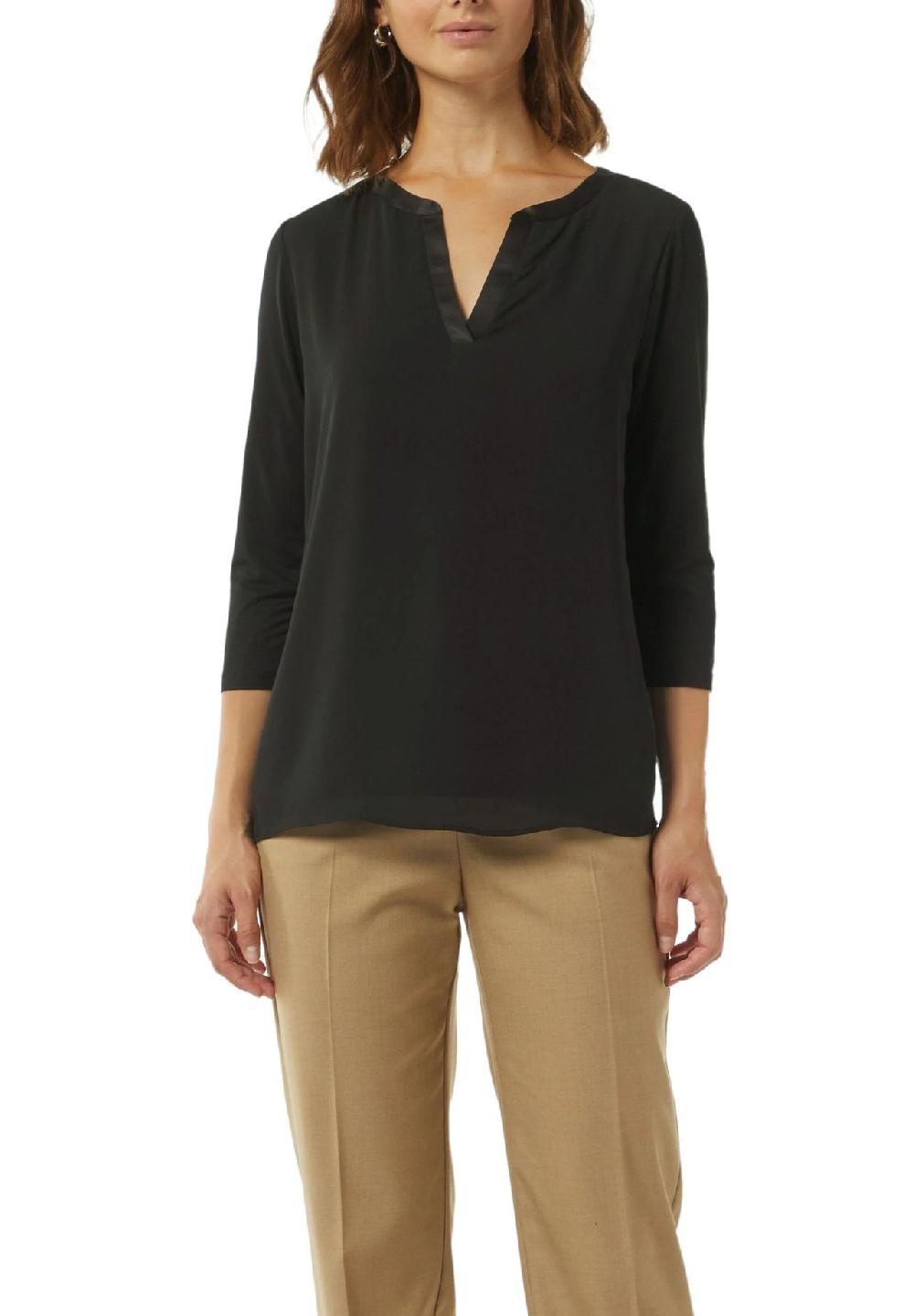 comma Shirtbluse 3/4-Arm Split-Neck für Damen Neuheiten