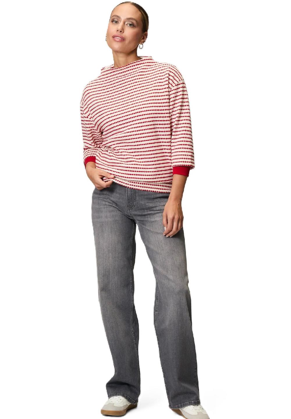 zero Sweatshirt 3/4-Arm Stehkragen für Damen Kostenloser Versand international