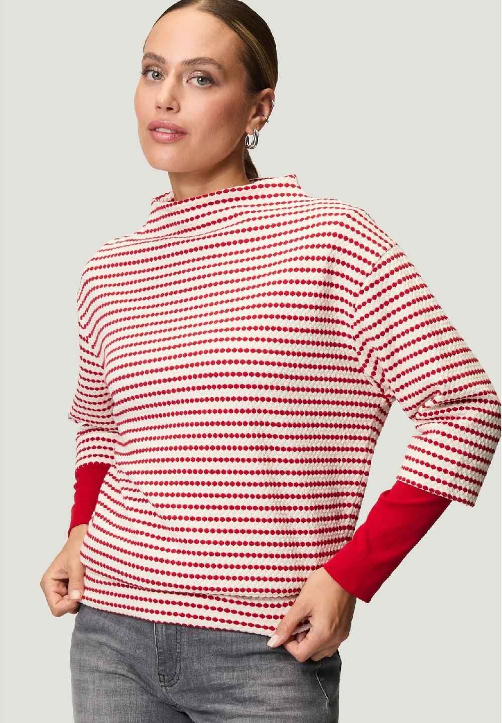 zero Sweatshirt 3/4-Arm Stehkragen für Damen Kostenloser Versand international