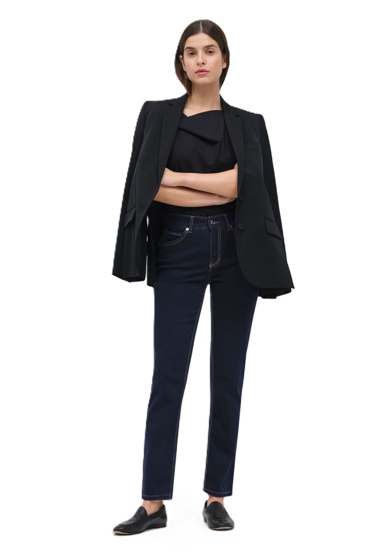 MAC Melanie Jeans Straight Fit Gürtelschlaufe für Damen Fabrikverkauf