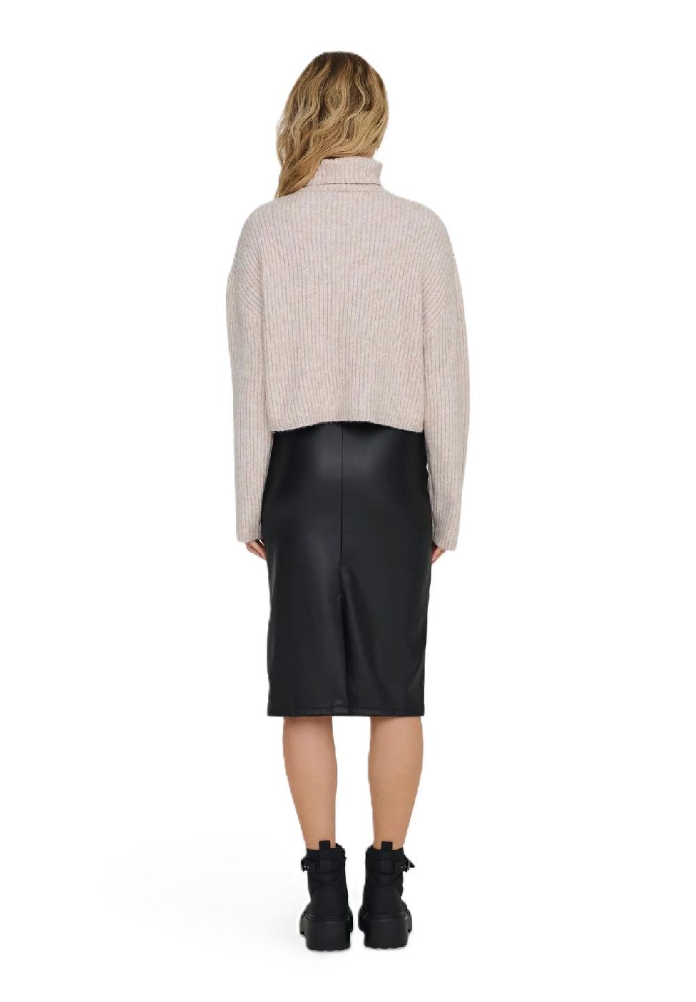 ONLY® Rollkragenpullover "Melanie" Rippbündchen für Damen Online Outlet